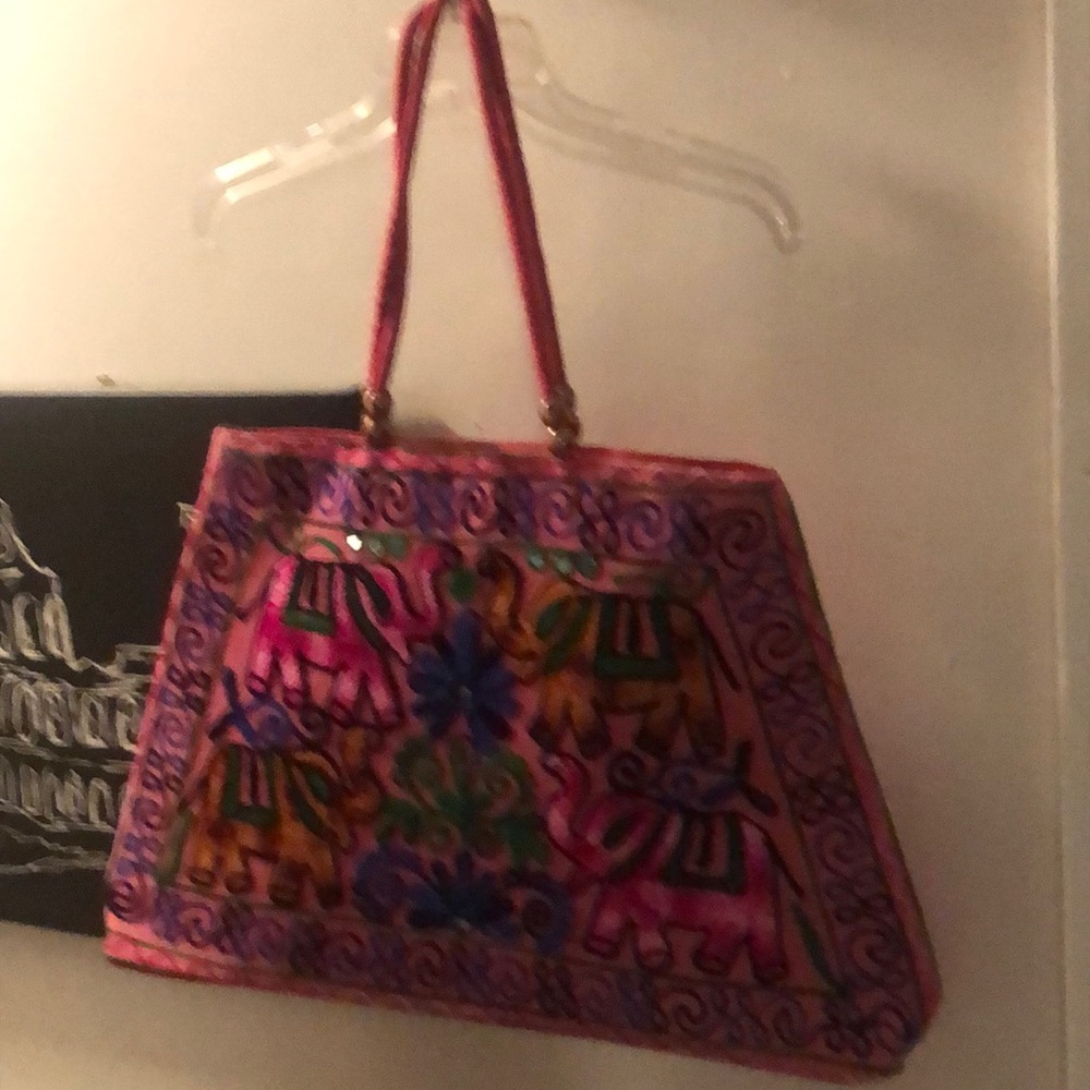Exotic Fuschia Elephant Tote